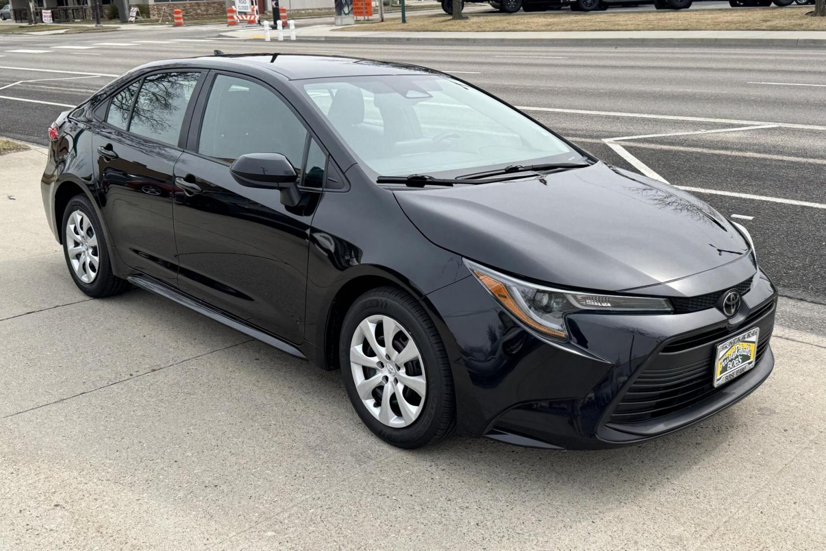 2023 Black /Black Toyota Corolla LE (5YFB4MDE4PP) with an 4 Cyl 2.0 Liter engine, Automatic transmission, located at 2304 W. Main St., Boise, ID, 83702, (208) 342-7777, 43.622105, -116.218658 - Great Fuel Economy! New Tires Too! - Photo#2