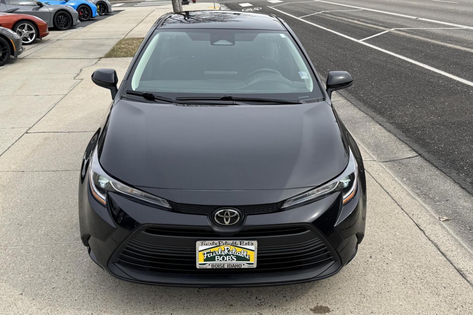 2023 Black /Black Toyota Corolla LE (5YFB4MDE4PP) with an 4 Cyl 2.0 Liter engine, Automatic transmission, located at 2304 W. Main St., Boise, ID, 83702, (208) 342-7777, 43.622105, -116.218658 - Great Fuel Economy! New Tires Too! - Photo#3